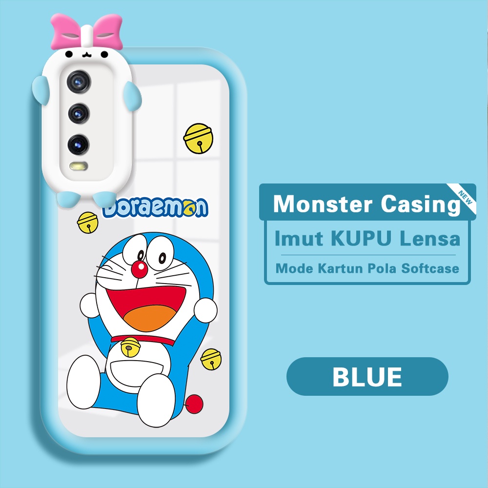 Vivo Y12A Y20S G Y20 Y20i Y12S 2021 Untuk Handphone Cassing Hp Casing Soft Kesing Sofcase Phone Case Tahan Guncangan Softcase Happy Doraemon Cartoon Cover