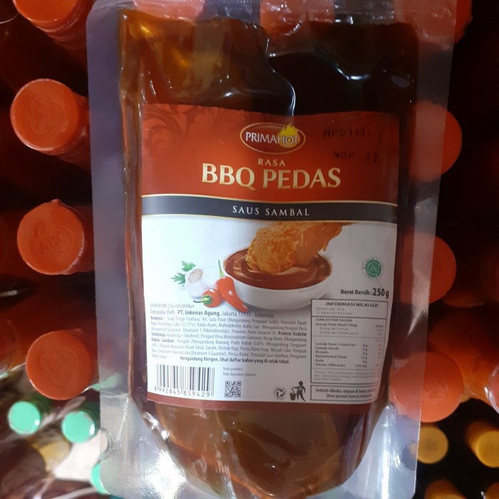

Saus Sambal PRIMAHOT Rasa BBQ Pedas 250g