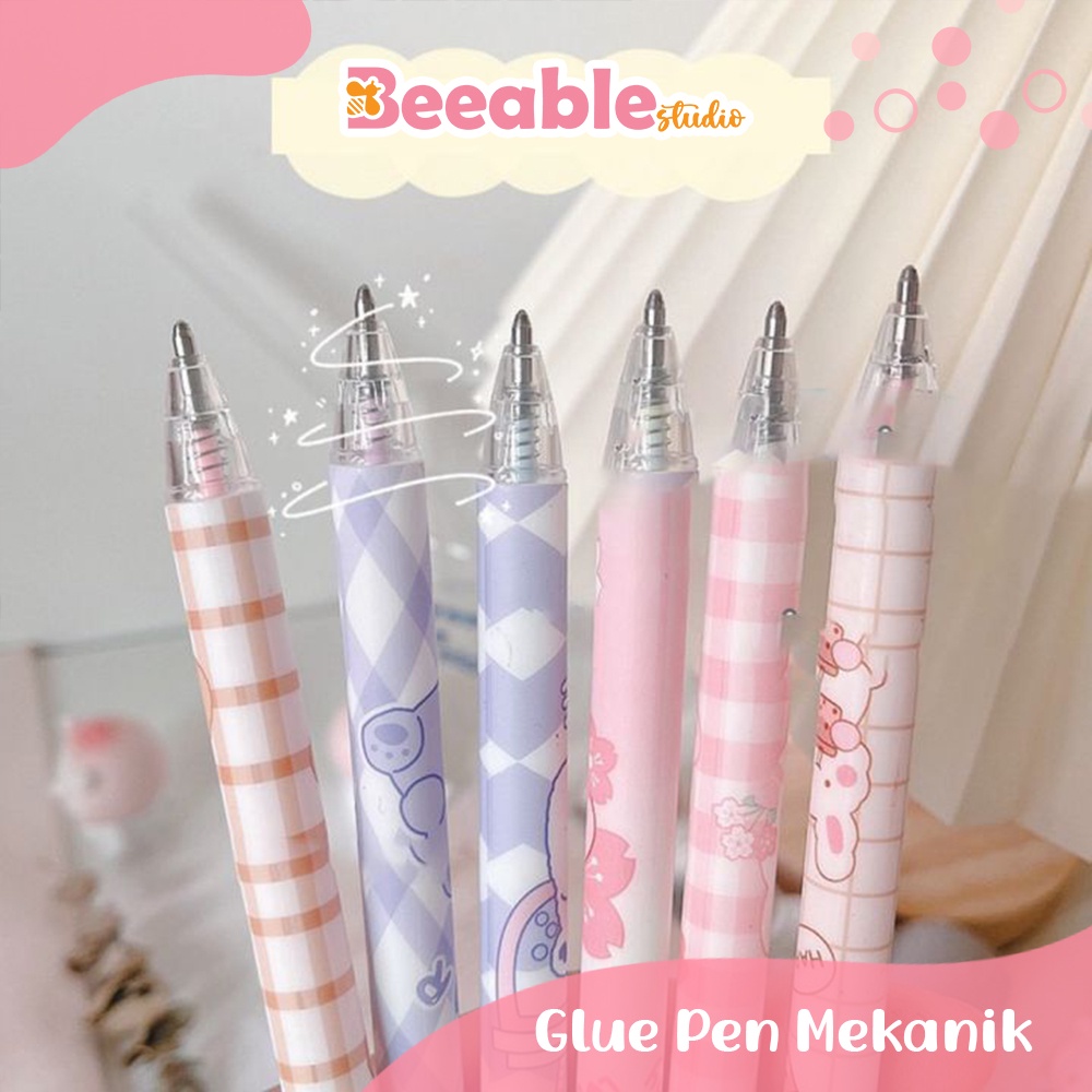 

Beeablestudio | Glue Pen Mekanik Pulpen Lem Cair Pena Lem Ballpoint