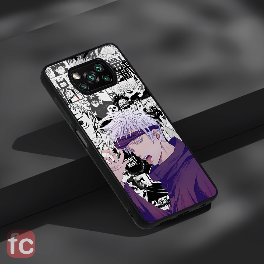 Custom case Glossy Poco X3 Pro Nfc |FR60| Xiaomi Poco x3 Tpu Efek Kaca Anime Jujutsu Kaisen
