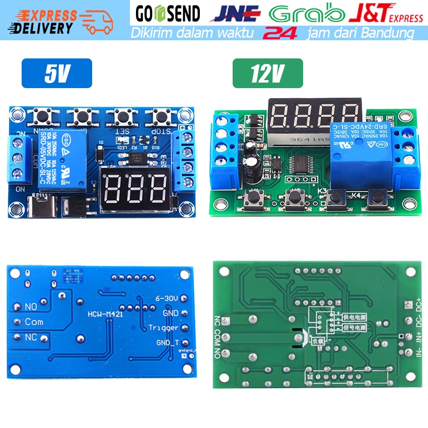 Digital Time Delay Relay Module / Timer Digital Mesin Tetas / Modul Relay Delay Timer DC