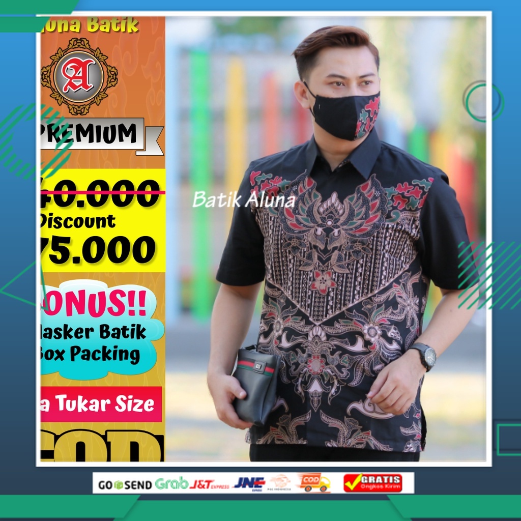 BATIK KEREN DESAIN BARU STYLE JAWA /Batik Pria Lengan Pendek Premium Full Furing Modern Original  Ke