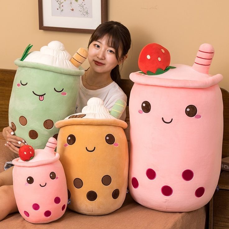 Mainan Anak TERBARU  Boneka Boba Ice Cream Warna Warni Viral Bahan Halus dan Lembut Kualitas Import