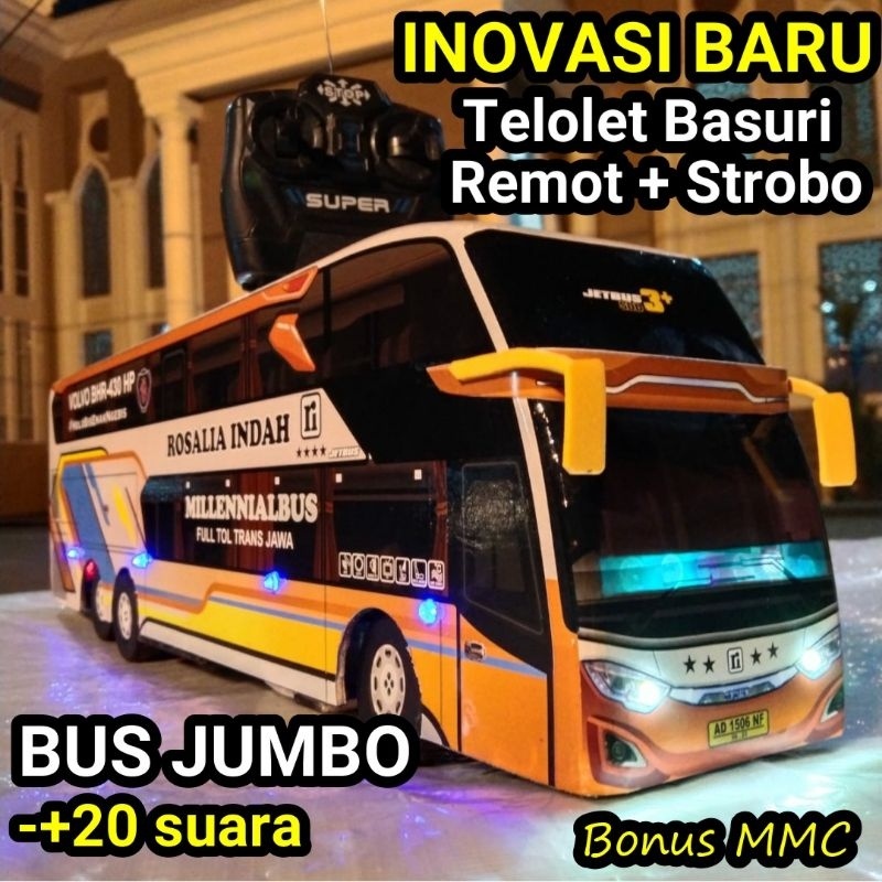PS90KG Miniatur bus telolet basuri remot bis rosalia indah dd baru