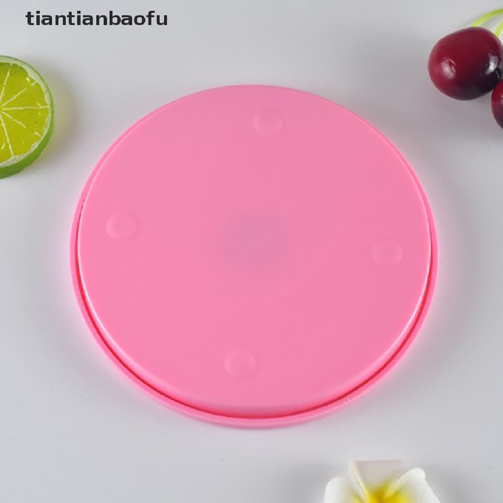 [tiantianbaofu] 14 cm DIY Kue Rotary Table Plastik Fondant Kue Meja Putar Bulat Baking Stand Butik