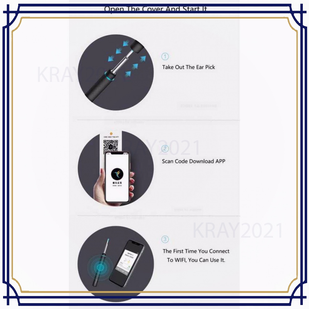 Kamera Endoskopi Pembersih Telinga Otoskop Wireless Endoscope - M9 Pro