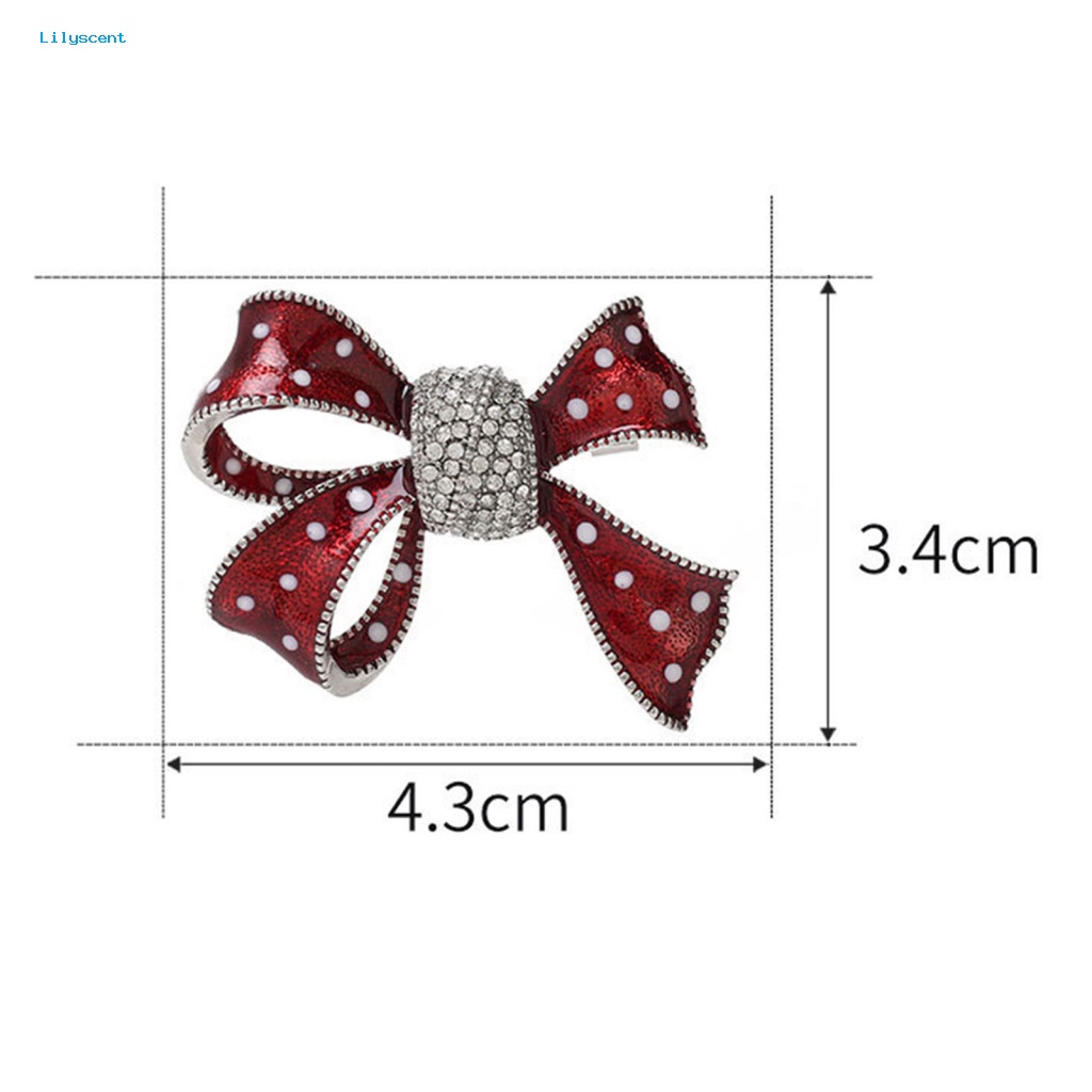 Lilyscent Pengerjaan Halus Bros Pin Untuk Pesta Universal Stylish Brooch Pin Bow-knot