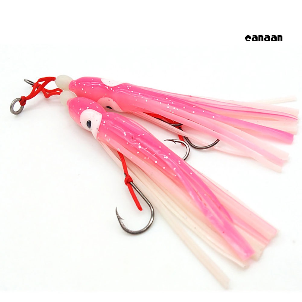 Cnn-2pcs 10cm Lure Sharp Hook Umpan Gurita Buatan Fishing Tackle Aksesoris