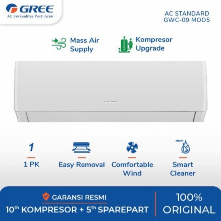 AC GREE 1PK Standard Series GWC09M005S (PALEMBANG ONLY)