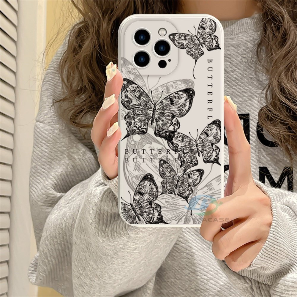 Realme C55 Realme 10 C35 C33 C31 C30 C21Y C25Y C11 2021 C25 C17 C15 C12 C3 C2 Realme 8i 7i 5 5i 6i 6 Pro 7 Pro 50A Butterfly Casing Soft Case Silikon Tahan Guncangan Binteacase