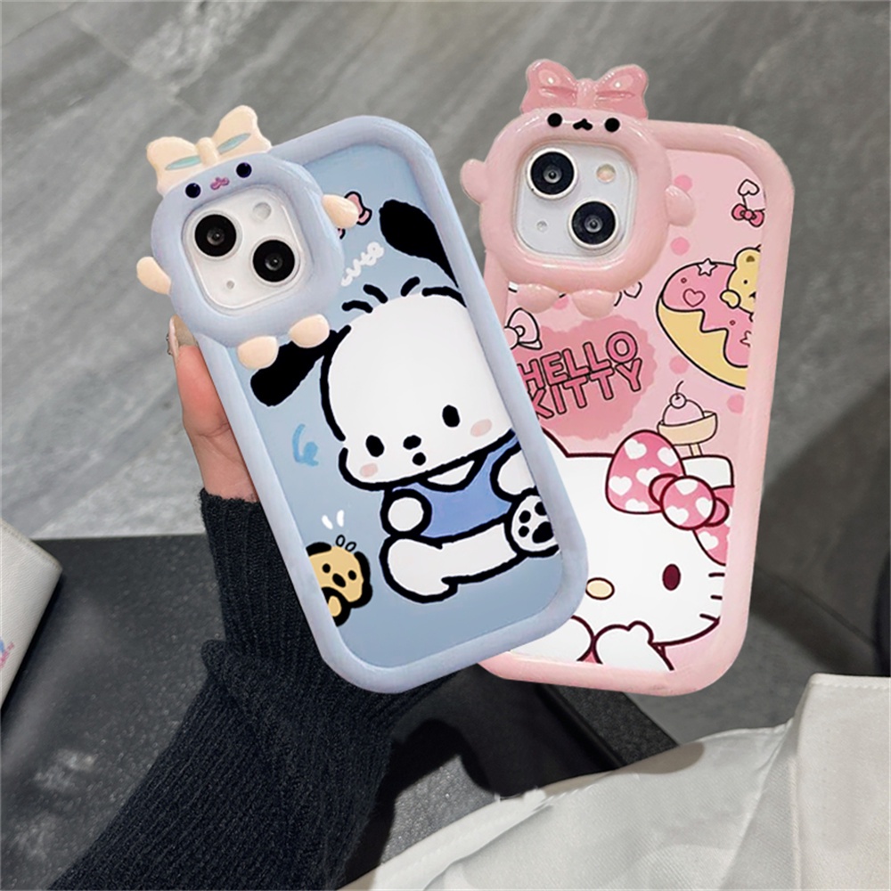 IPHONE Lucky Case Kompatibel Untuk Iphone14 Pro Max IPhone13 Pro Max IPhone11 IPhone12 IPhoneXR XS 6 6S 78 Plus SE 2020 Pochacco Dan Hello Kitty Phone Case Cover