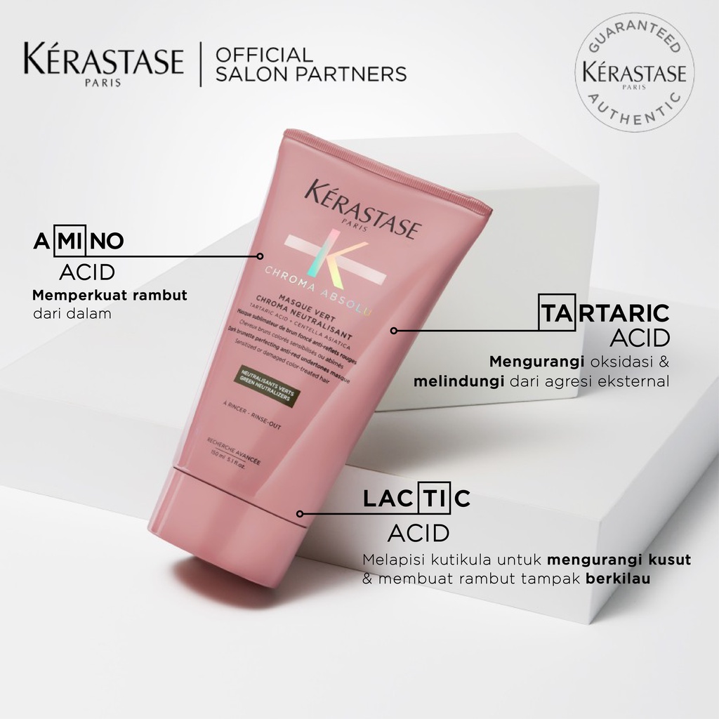 Kerastase Masque Vert Neutralisant 150ml - Penetralisir Warna Merah