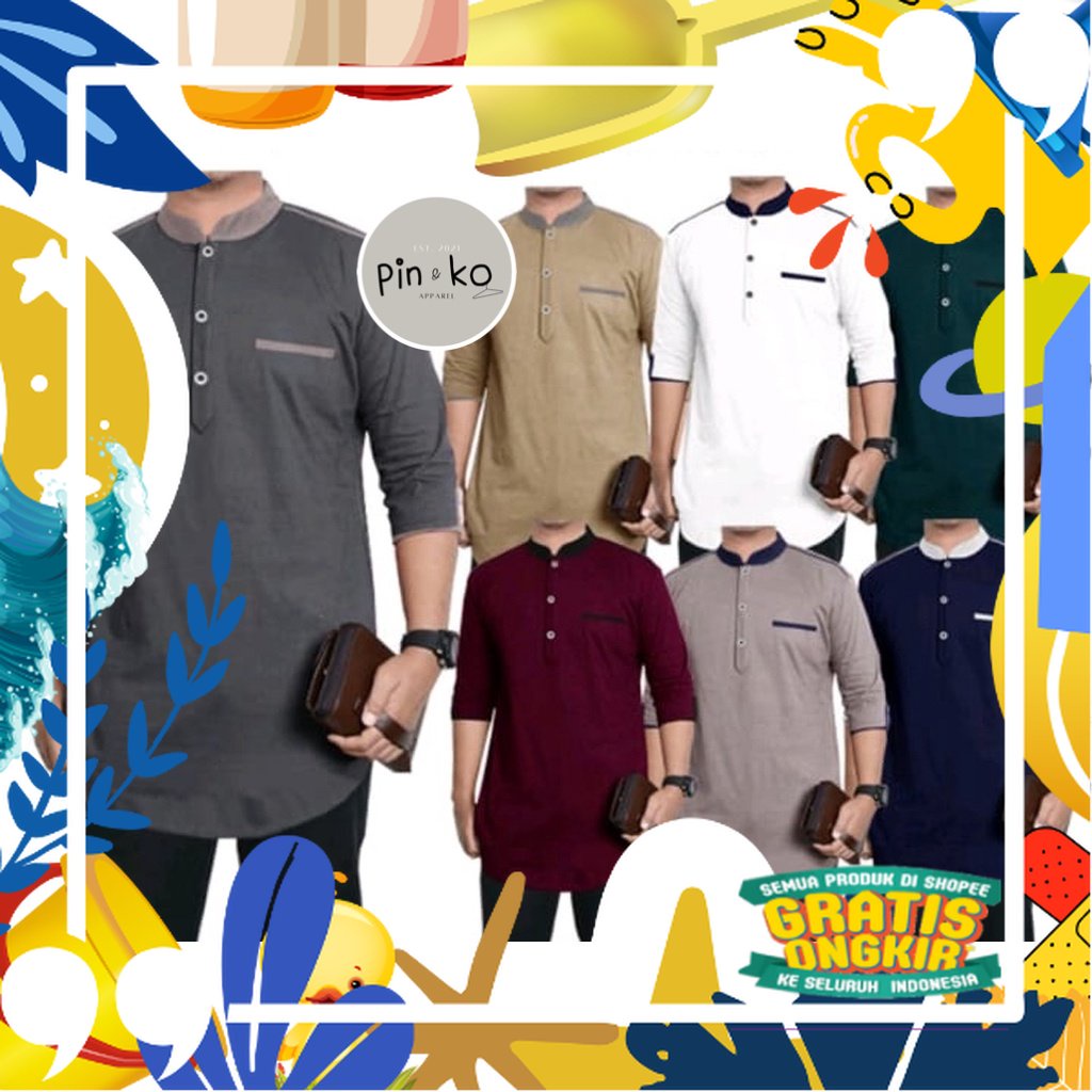 PIK - Koko Kurta Zidan Dewasa JUMBO M, L , XL, XXL / BAJU KOKO PRIA JUMBO/ BAJU MUSLIM PRIA/ KOKO MU