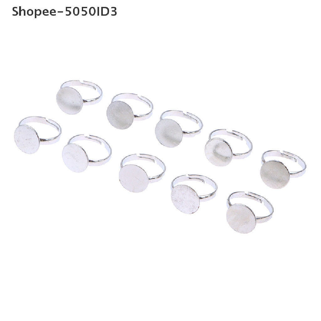 [HOT] 10pcs Holder Palet Cincin Lem Bahan Stainless Steel Untuk Eyelash Extension [ID]