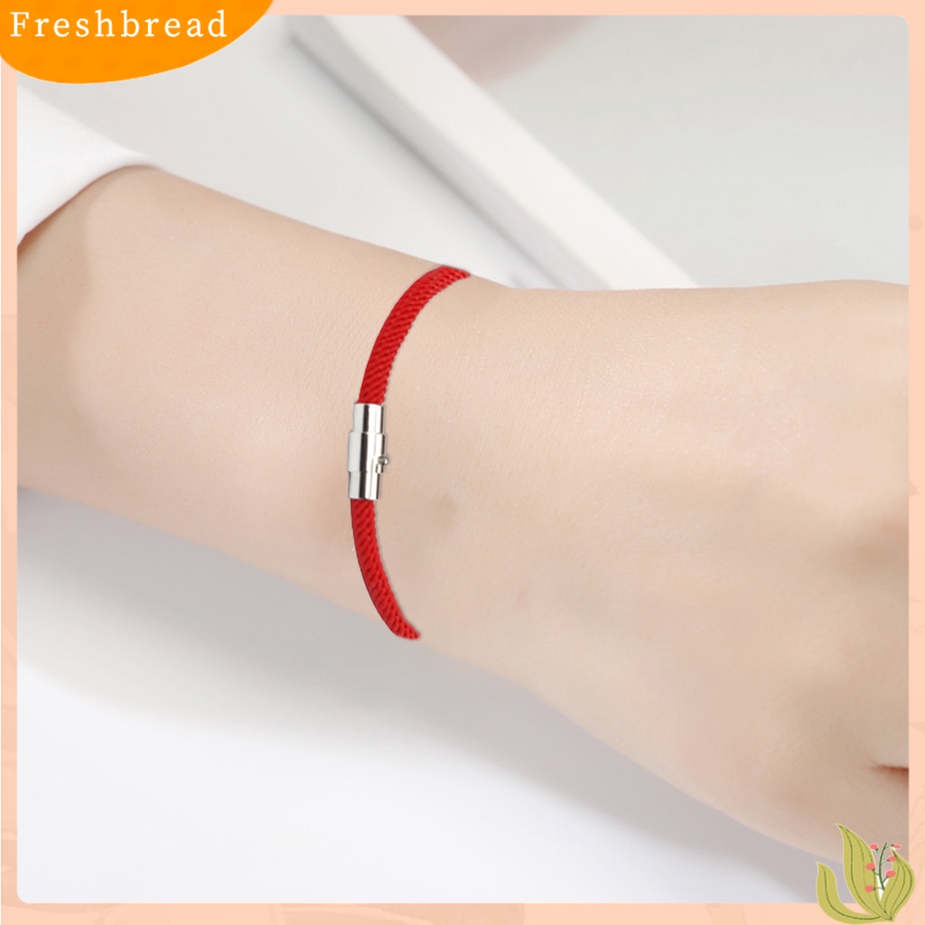 &lt; Freshbread &gt; Gelang Couple Warna Solid Gesper Tali Nilon Perhiasan Pasangan Keberuntungan Untuk Pesta