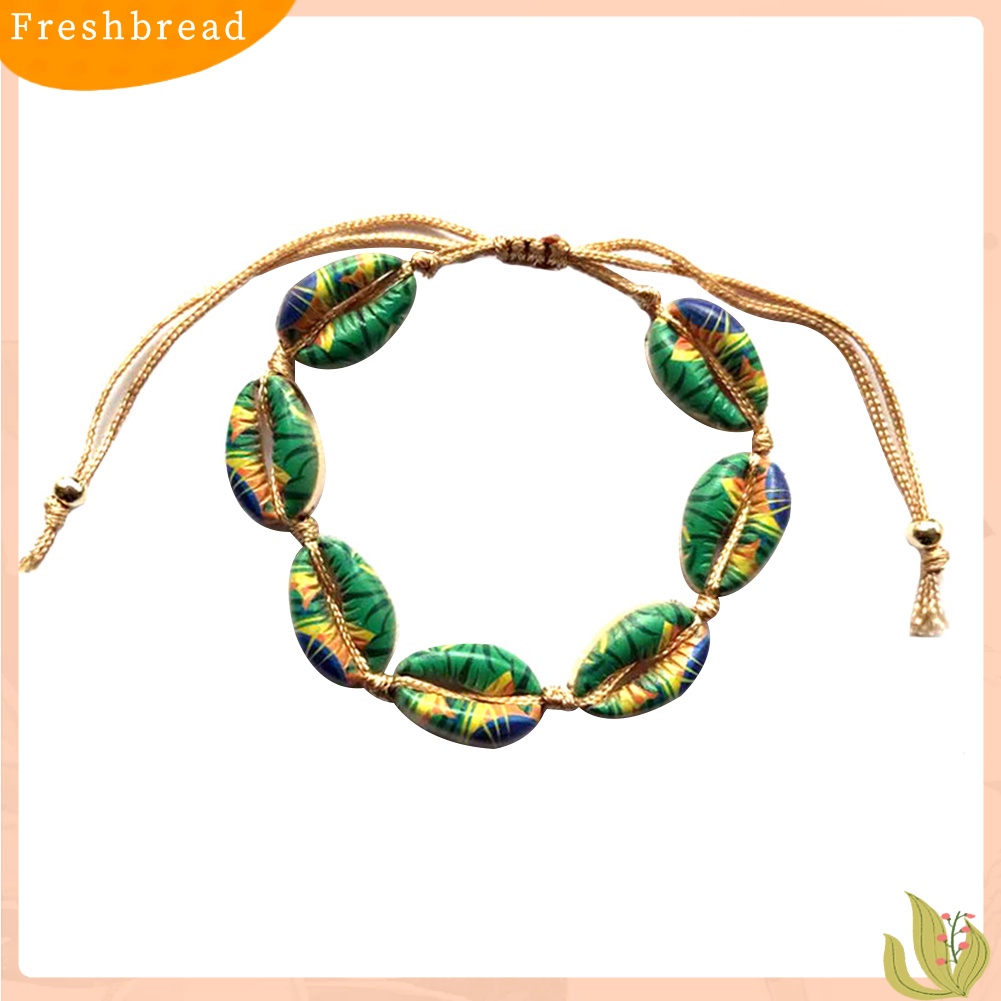 &lt; Freshbread &gt; Hawaii Wanita Musim Panas Pantai Cowrie Kerang Pesona Untai Gelang Bangle Perhiasan