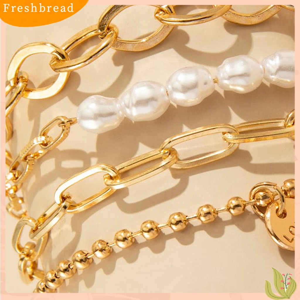 &lt; Freshbread &gt; 3Pcs Gelang Wanita Love Adjustable Jewelry Gelang Bohemian Elegan Untuk Pantai