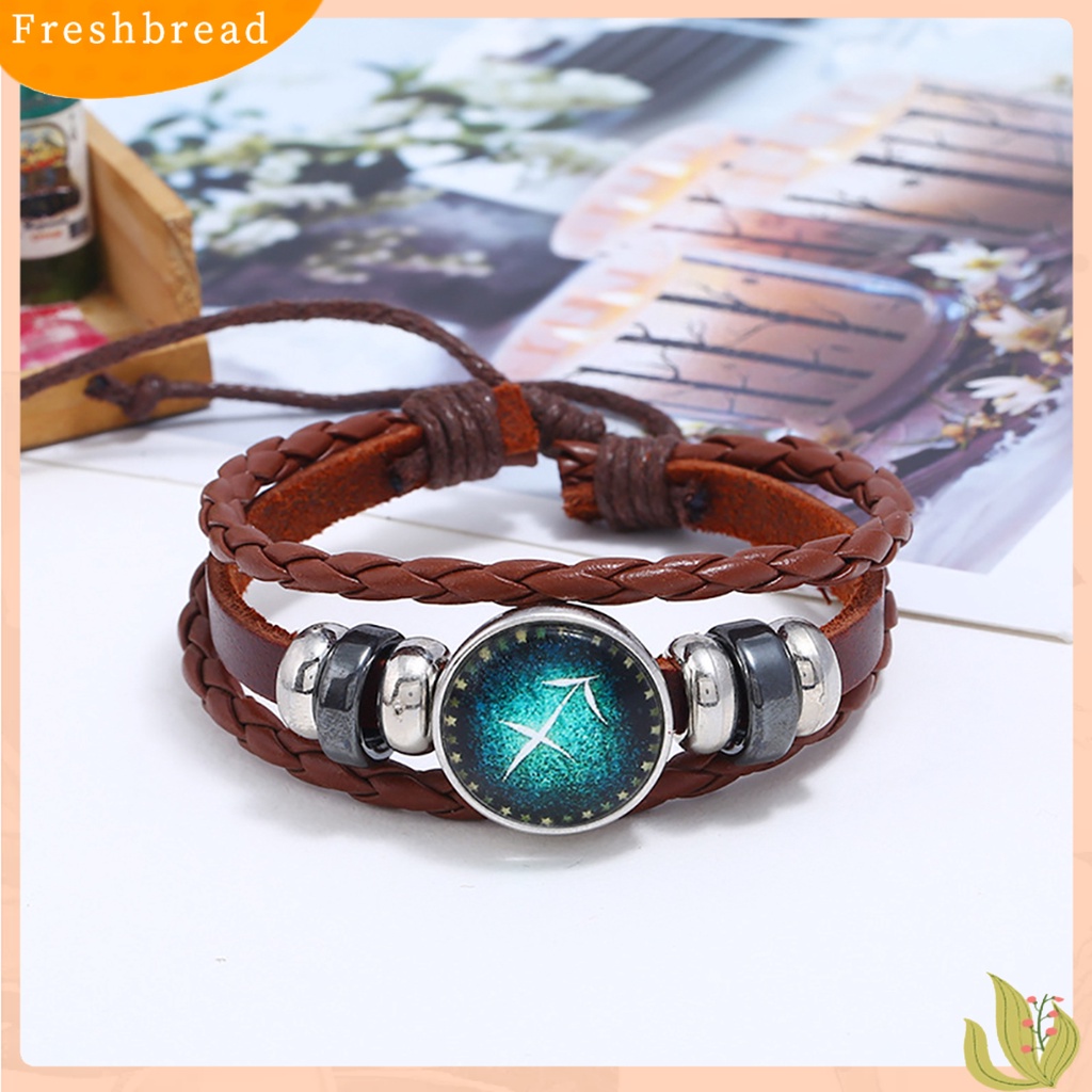 &lt; Freshbread &gt; Gelang Tali Rantai Adjustable Retro 12rasi Bintang Braided Bracelet Untuk Pesta