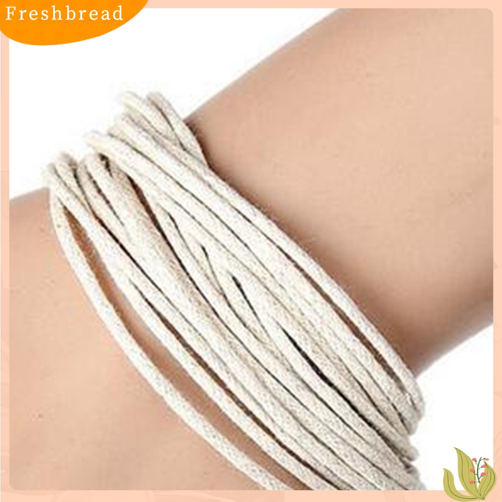 &lt; Freshbread &gt; Fashion Pria Wanita Multilayer Wax Tali Gelang Gaya Etnik Handmade Bangle Hadiah