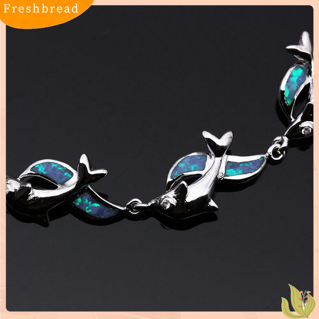 &lt; Freshbread &gt; Gelang Dolphin Charm Perhiasan Hadiah Paduan Wanita Fashion Dolphin Rantai Gelang Untuk Pesta Perjamuan