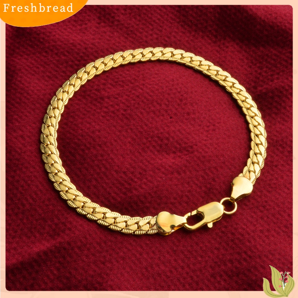 &lt; Freshbread &gt; Unisex Link Gelang Jepang Korea Style Perhiasan Indah Halus Fashion Penampilan Gelang Rantai Untuk Pacaran