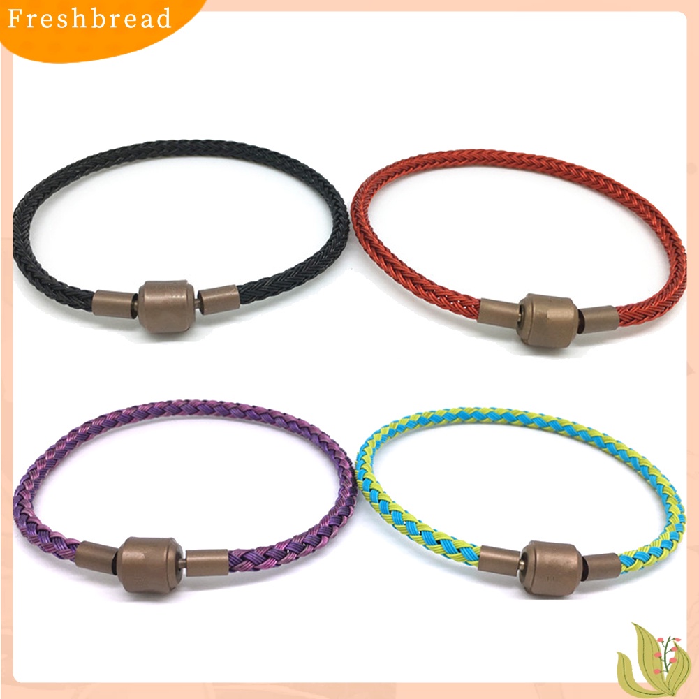 &lt; Freshbread &gt; Minimalis Pria Wanita Menenun Tali Kawat Gelang Bangle Perhiasan Hadiah Ulang Tahun