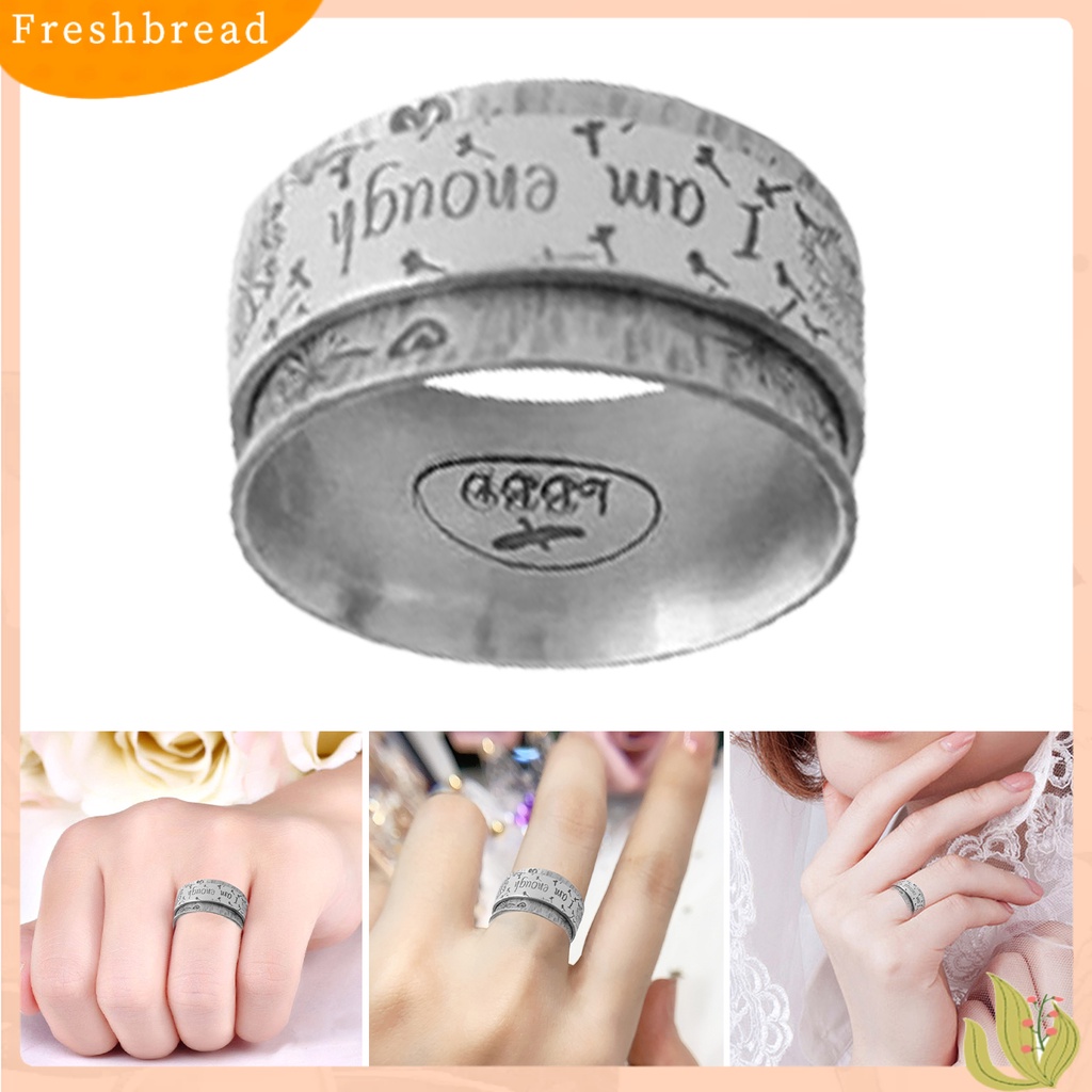 &lt; Freshbread &gt; Wanita Cincin Dandelion Huruf Vintage Electroplating Fashion Penampilan Jari Cincin Perhiasan Hadiah