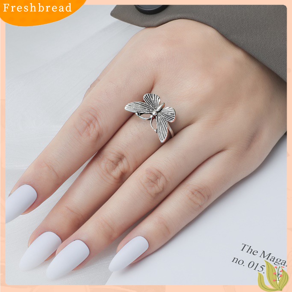 &lt; Freshbread &gt; Wanita Cincin Kepribadian Hias Gaya Eropa Fashion Retro Skeleton Silvering Finger Ring Untuk Pakaian Sehari-Hari