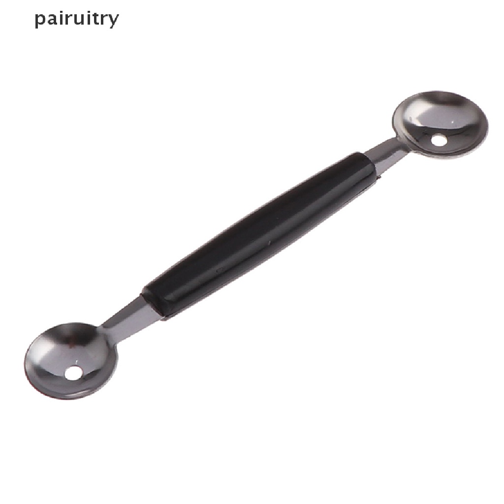 Prt Dapur Stainless Steal Double Ended Melon Ball Scooper Sendok Es Krim Buah PRT