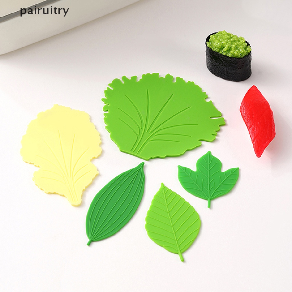 Prt 1Set Daun Bento Dish Cup Pemisah Bekal Sushi Rice Ball Mat Decor Aksesoris PRT