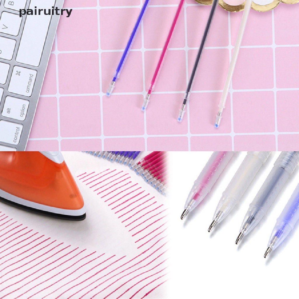 Prt 10pcs Pen Dapat Dihapus Suhu Tinggi Penghilang Penanda Kain Tailoring PRT