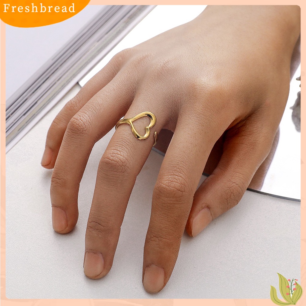 &lt; Freshbread &gt; Cincin Jari Daun Plating Aksesori Pembukaan Cincin Jari Adjustable Untuk Pesta Perjamuan Prom Pernikahan