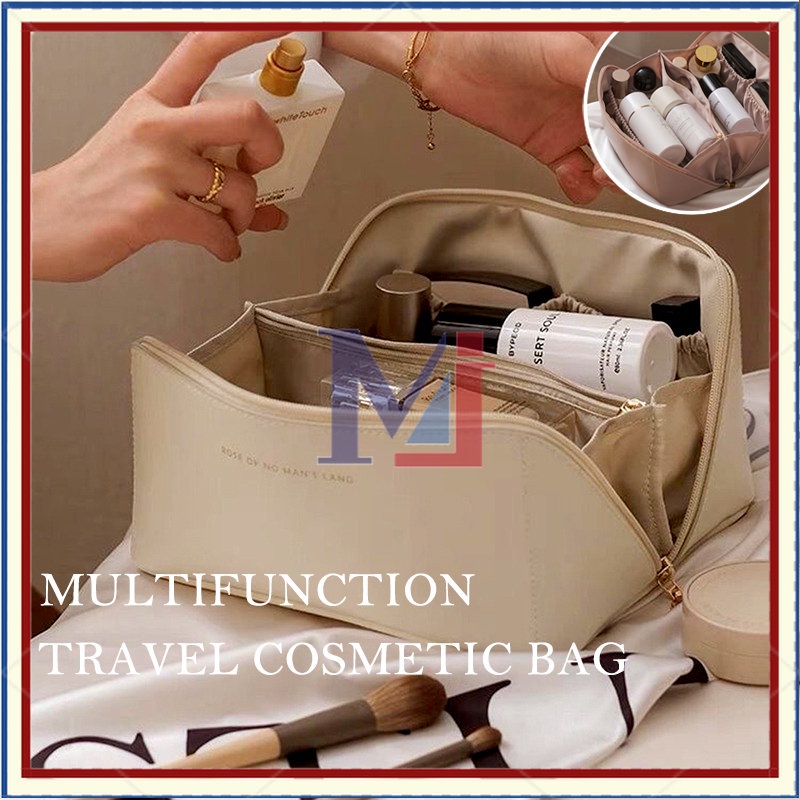 【COD】 Pouch Makeup Lipat/Tas Make Up Travel/Tas Make Up Traveling / Make Up Pouch/Tas Kosmetik Sekat