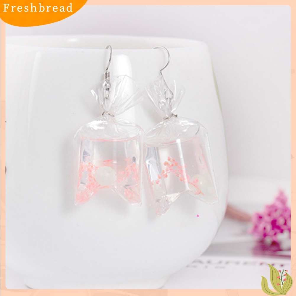 &lt; Freshbread &gt; Lovely Resin Transparan Pack Bintang Laut Bunga Kering Gadis Ear Hook Earrings Decor