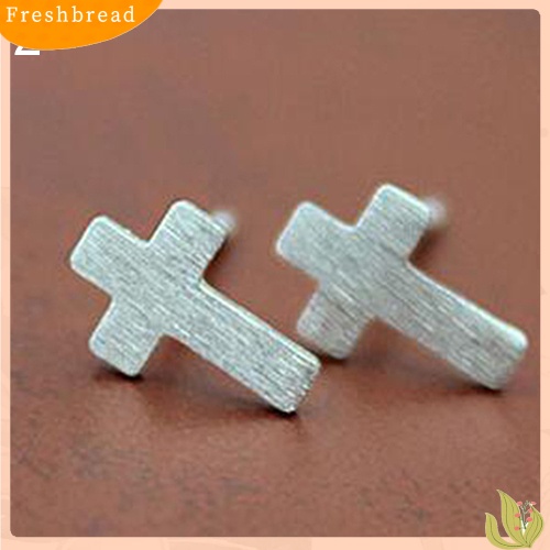 &lt; Freshbread &gt; Wanita925 Sterling Silver Disepuh Kecil Disikat Hati Bintang Telinga Pejantan Anting-Anting