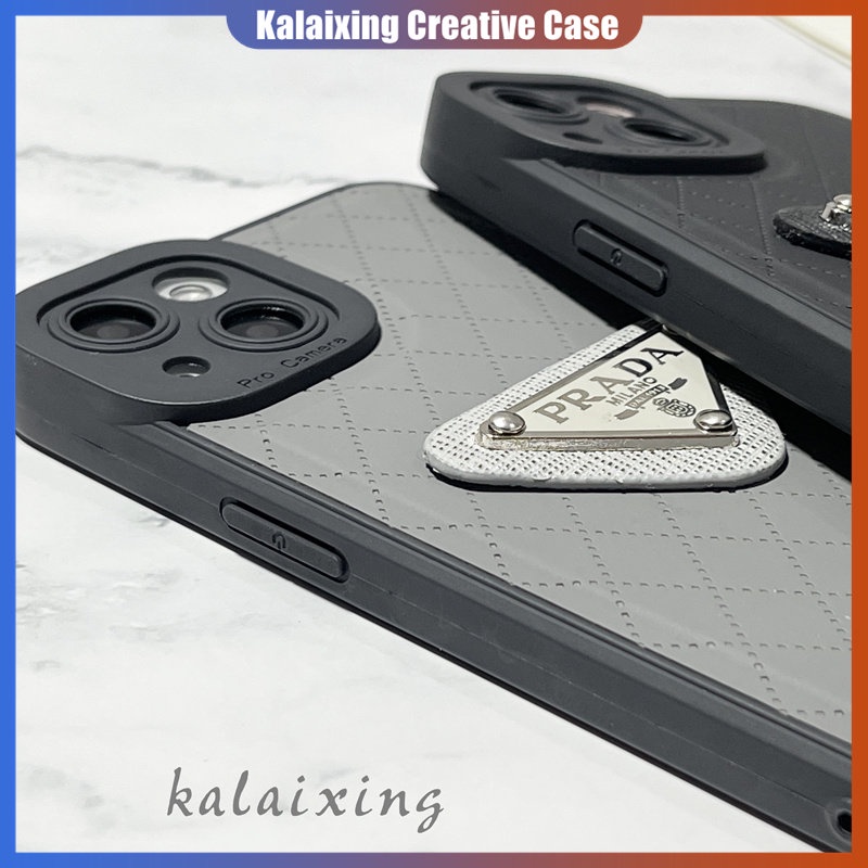 Casing Ponsel Logo Prada 3D Untuk iPhone 14 Pro Max13 11 Pro Max Xs Max Xr X Xs 7 8 Plus Soft Case Kulit Dengan Perlindungan Lensa