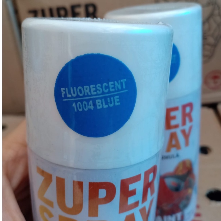 Zuper Spray Paint Pilok Pilox Warna Stabilo Blue / Fluorescent Biru / Stabilo Biru (P 1004) 150cc/150ml