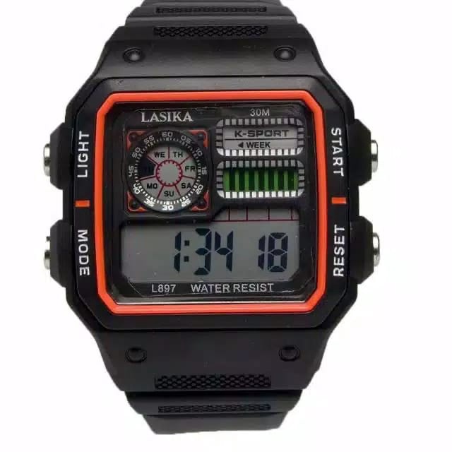 Jam Tangan Pria Sporty Anti Air Lasika Original LSK-897 (G_W)