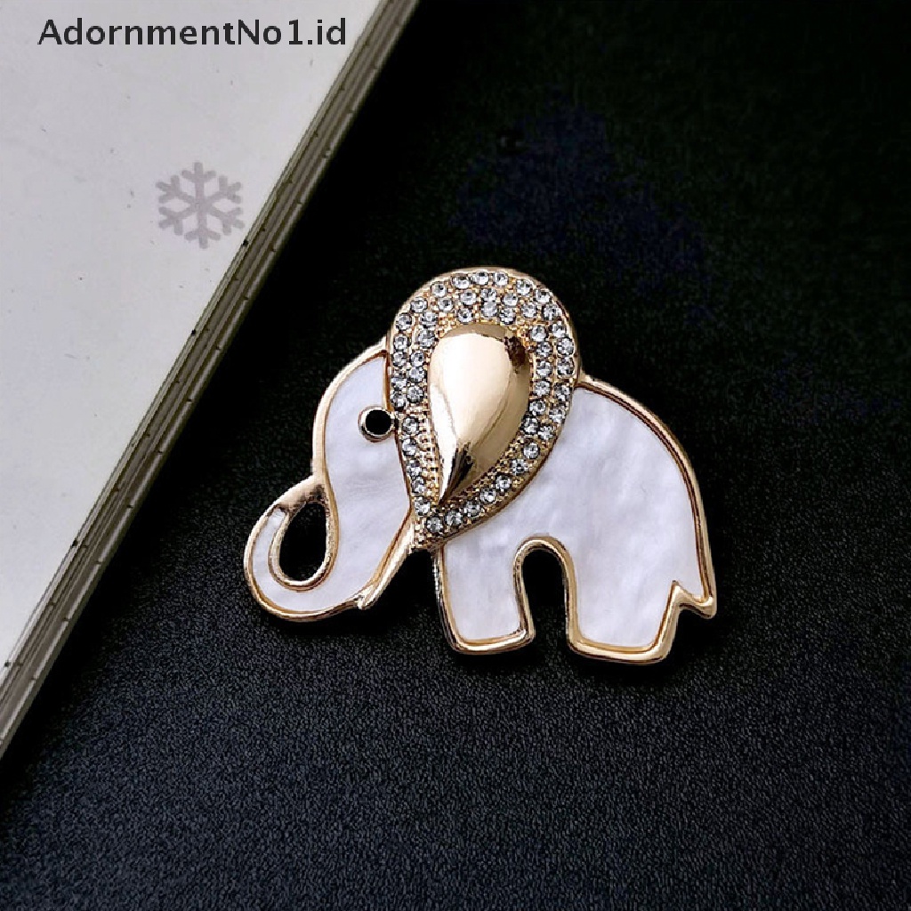 [AdornmentNo1] 1pc Bros Gajah Kecil Lucu Wanita Dan Pria Unisex Brooch Pin Perhiasan Hewan [ID]