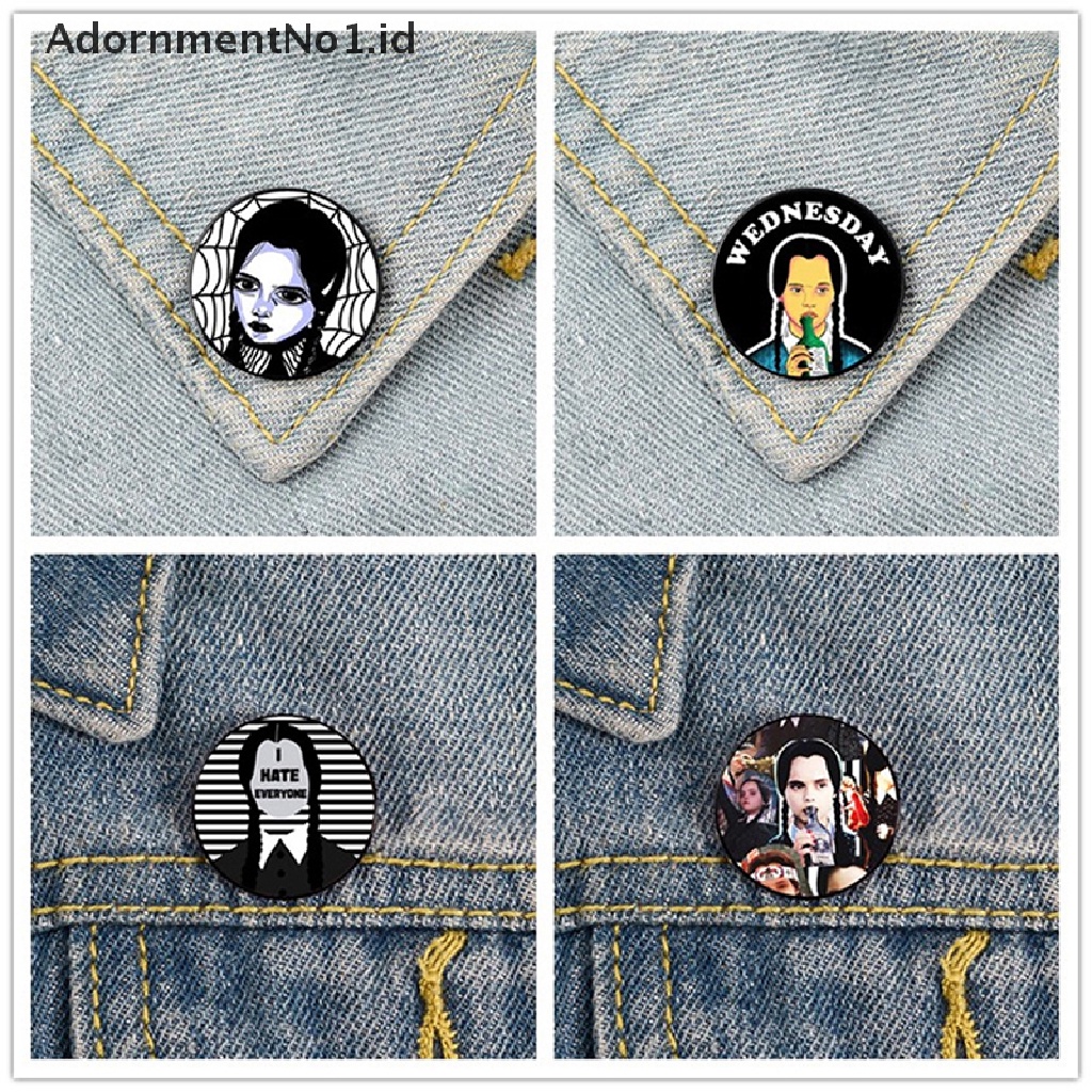 [AdornmentNo1] Rabu Bros Enamel Pin Untuk Wanita Gadis Bros Baju Kerah Guru Tote Bag Ransel Lencana Pin Aksesoris Perhiasan [ID]