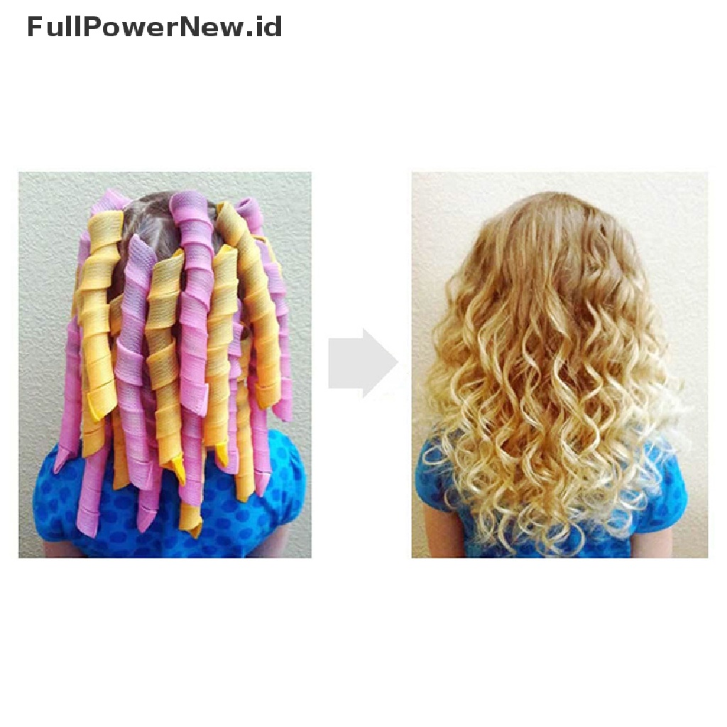 Power 10PCS (30-65cm) Rol Rambut Bentuk Siput Bukan Waveform Spiral Round Curl Hair tool ID