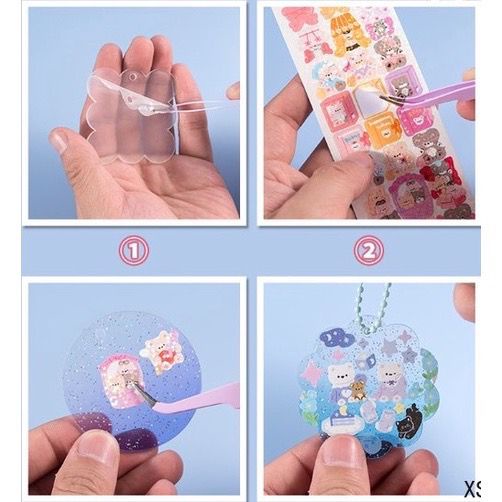 PGC DIY Creative Key Chain SET / DIY STICKER AND CLAY LEM VIRAL