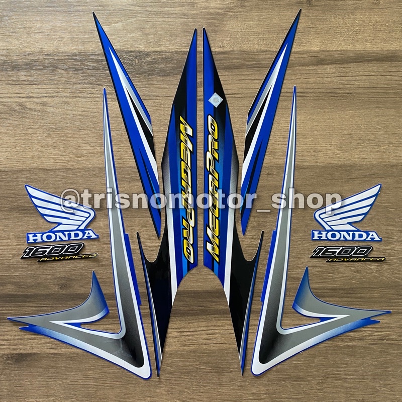 striping stripping Honda Megapro megapro 2006 2007 hitam biru sticker stiker list body MEGAPRO primu