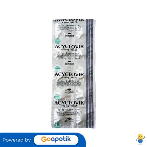 ACYCLOVIR KIMIA FARMA 400 MG STRIP 10 TABLET