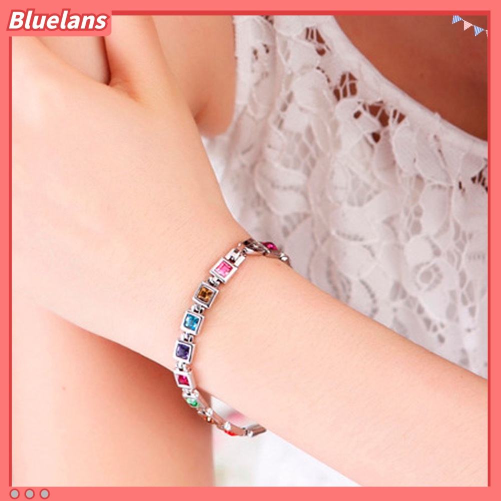 {In Stock} Fashion Wanita Perhiasan Bling Putri Potong Berlian Imitasi Bertatahkan Gelang Bangle Hadiah