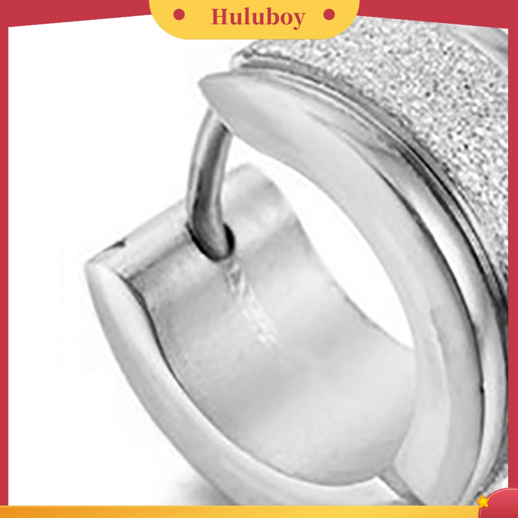 {Ready Stock} 1pasang Anting Hoop Huggie Anting Telinga Tusuk Baja Titanium Pria Wanita