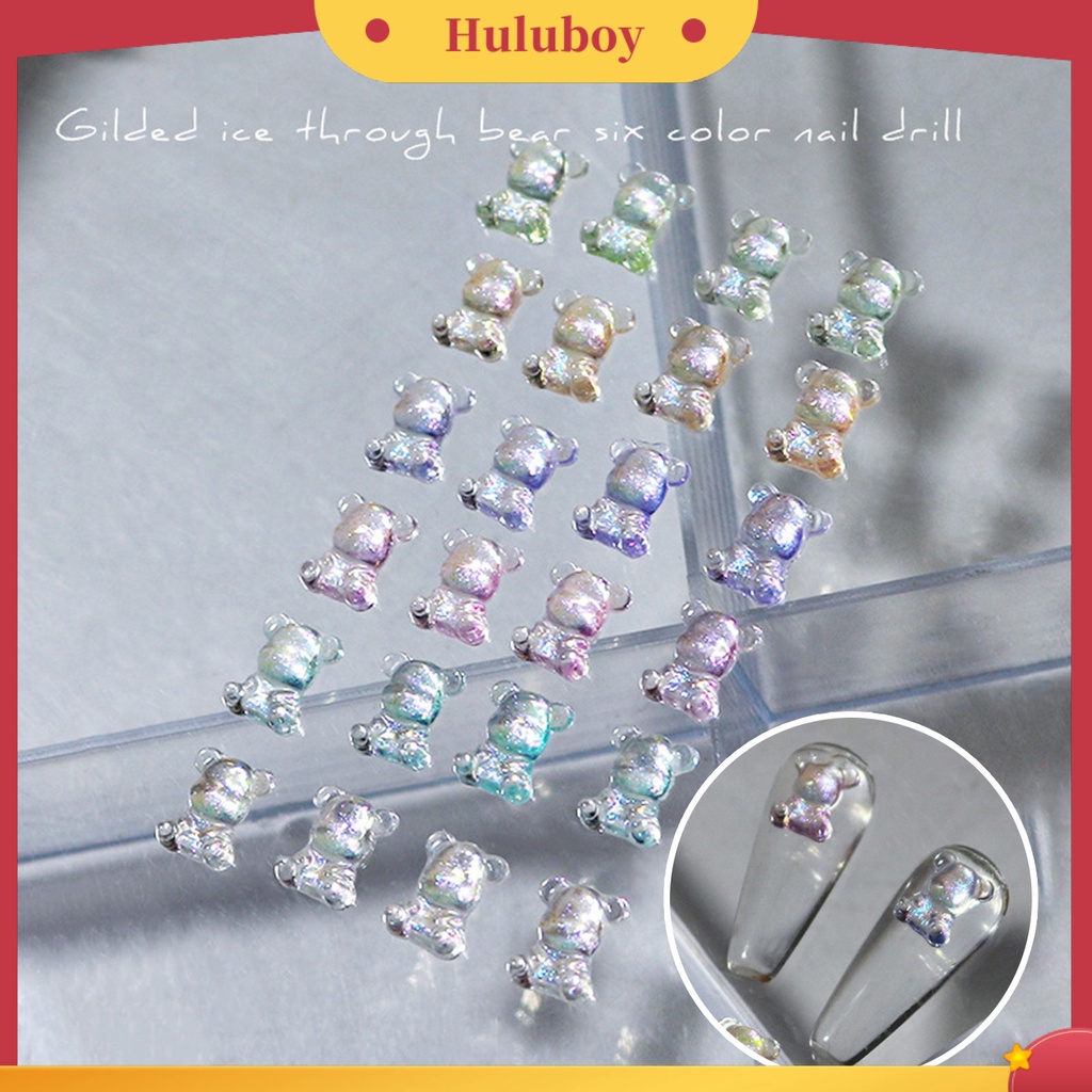 {In Stock} 50Pcs/Set Ornamen Kuku Efek Mengkilap Penembus Es Tembus Fashion Polish UV Gel Manicure Aksesoris Untuk Perempuan