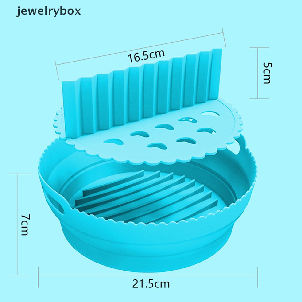 [jewelrybox] Air Fryers Oven Baking Tray Panggang Ayam Keranjang Tikar Foldable AirFryer Silicone Pot Dengan Pad Pemisahan Grill Pan Aksesoris Butik