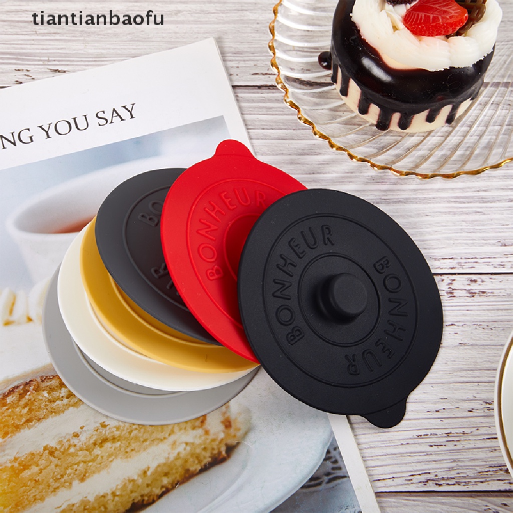 [tiantianbaofu] 1x Tutup Gelas Silikon Glass Drink Cover Lid Mug Kopi Anti Debu Butik Universal