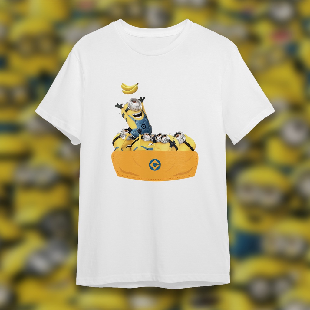 KAOS MINION DEWASA/KAOS MINION ANAK PEREMPUAN PRIA/ATASAN WANITA/ATASAN WANITA/FREE CUSTOM/SABLON DT